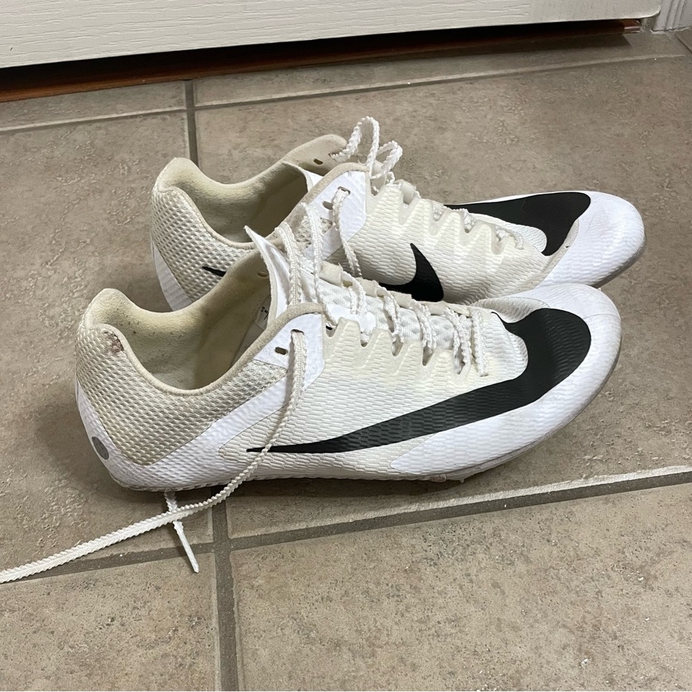 Nike White and Black Track Shoes